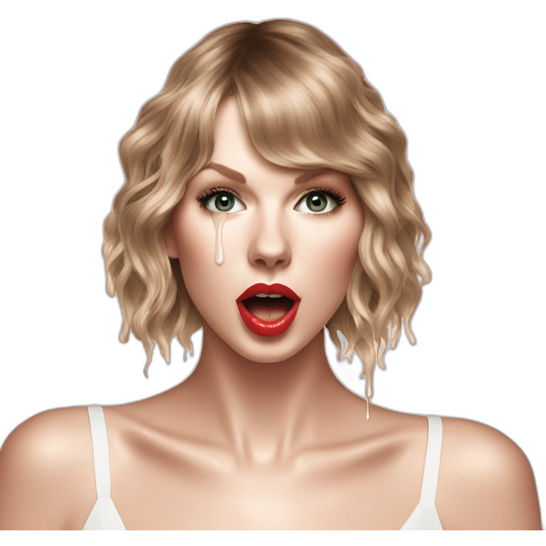 taylor-swift-selfie-milk-on-face-dripping emoji