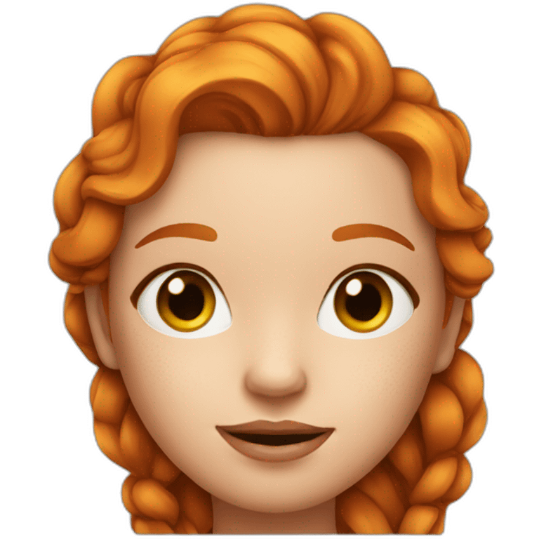 Beautiful ginger girl with pierced nose emoji