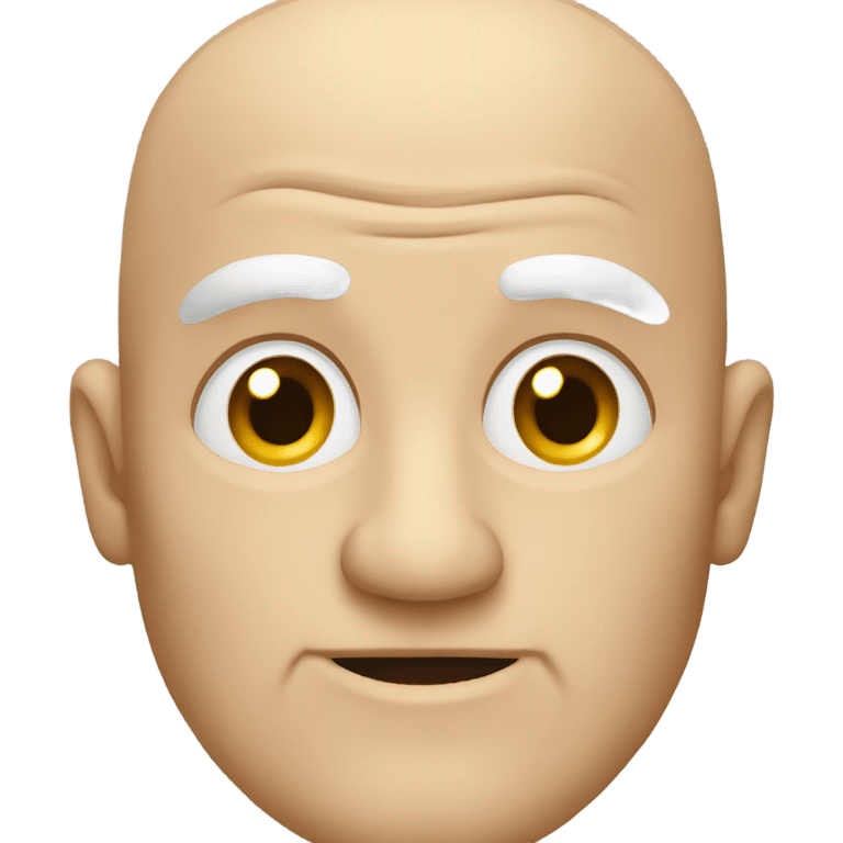 Bald old man head emoji