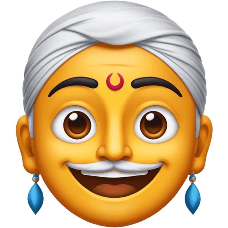 Cinematic Realistic Bollywood Pop Culture Emoji, featuring an energetic portrayal of Indian cinema rendered with dynamic textures and lively, colorful lighting. emoji