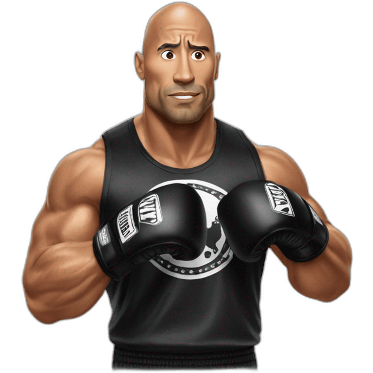 The Rock boxing  emoji