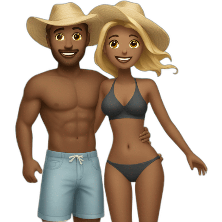 couple on the beach emoji