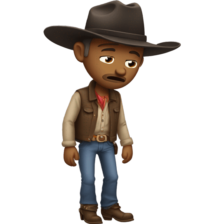 Sad owboy going sheesh emoji