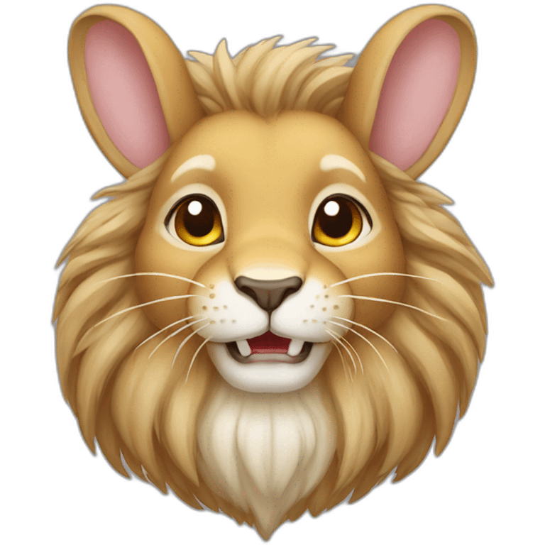 lion head rabbit emoji