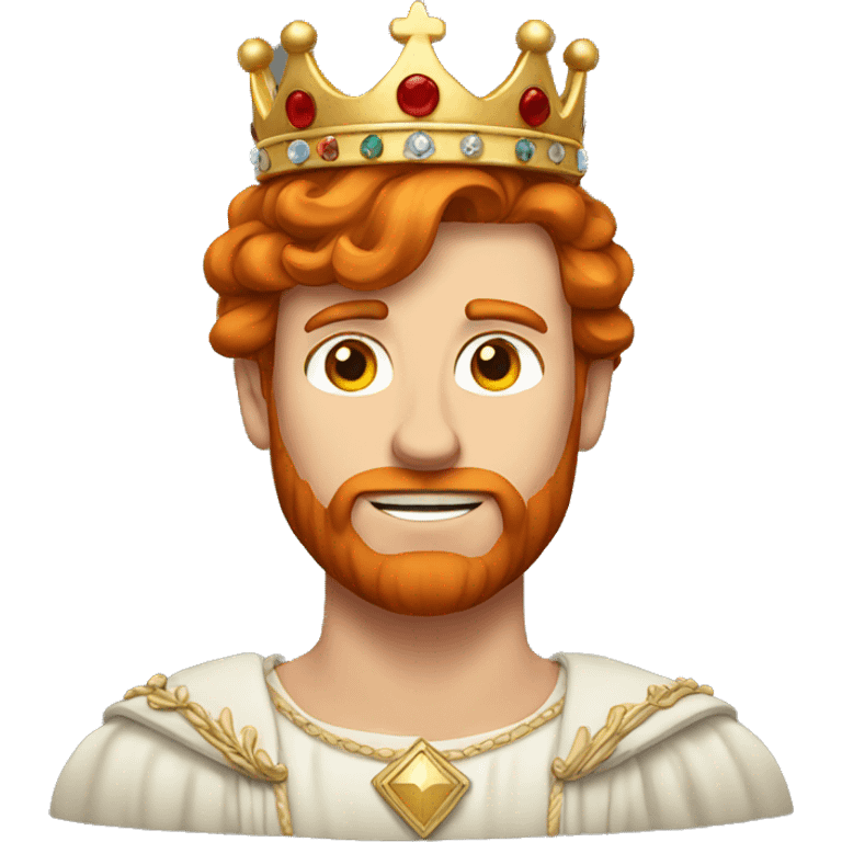 Redheaded man wearing a crown  emoji