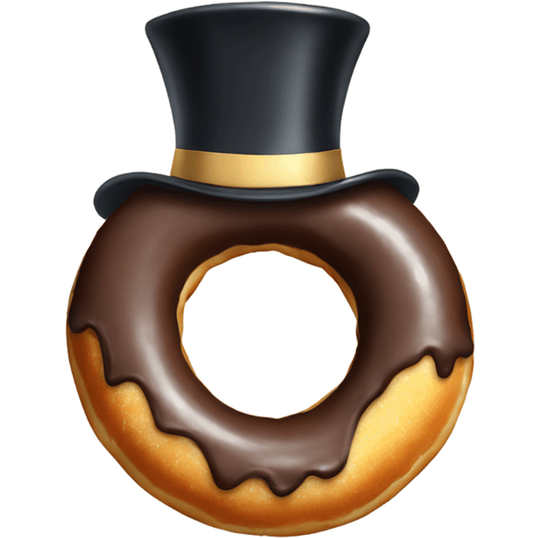 donut with top hat emoji