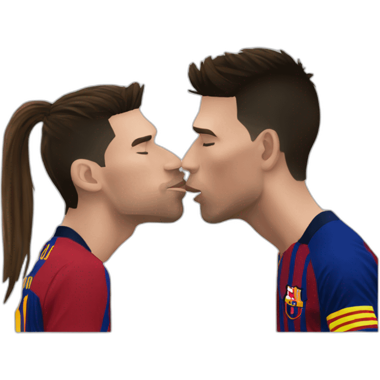 Messi kiss Ronaldo emoji