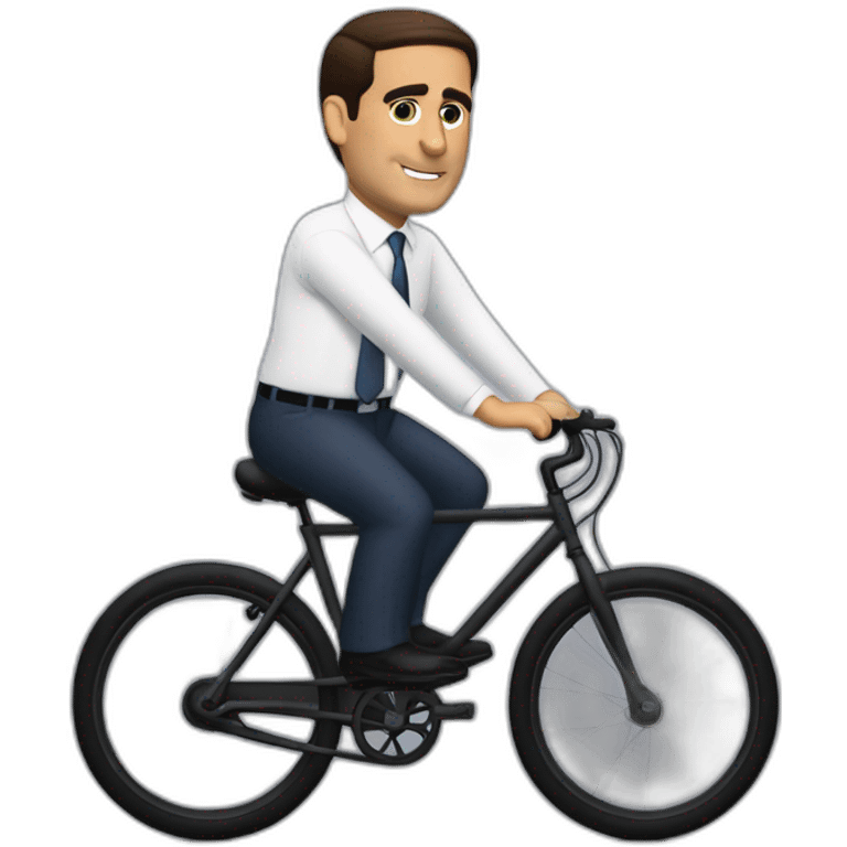 michael scott on a bike emoji