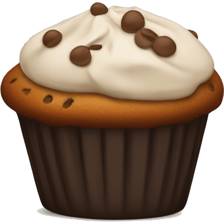 classy muffin cake brown  emoji