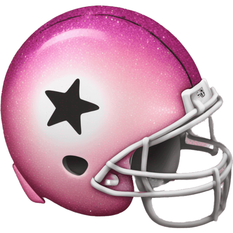 Pink ombre football with glitter realistic  emoji