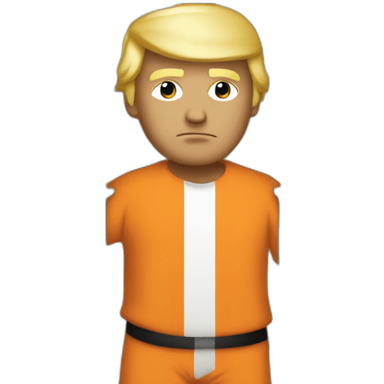 Donald Trump in a prison jumpsuit emoji