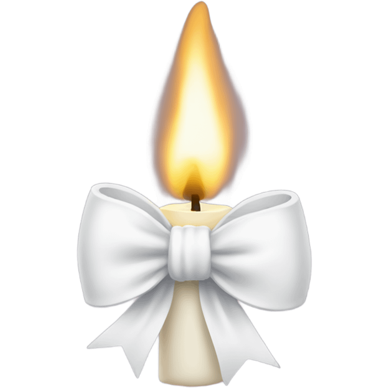 candle white bow emoji