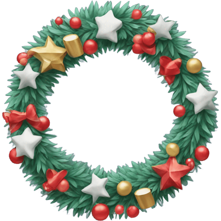 New Year's wreath emoji