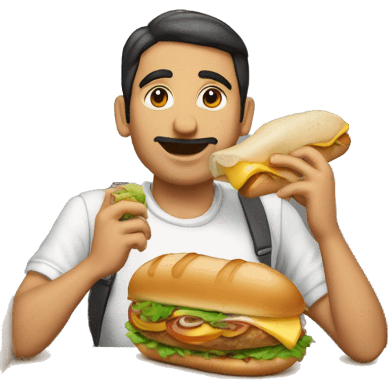 Manuel azaña comiendose un bocadillo emoji