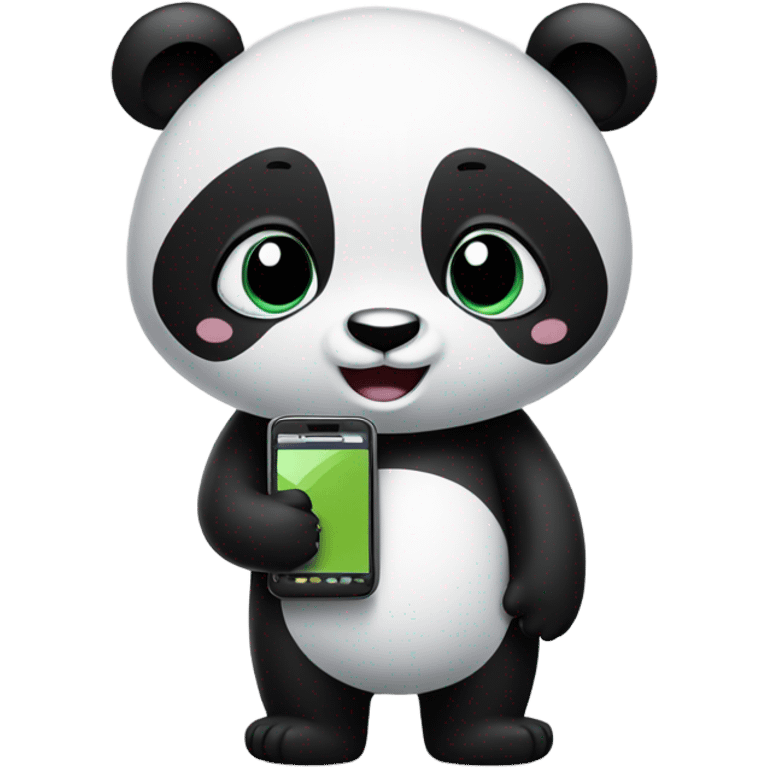 Panda with iPhone 16 emoji