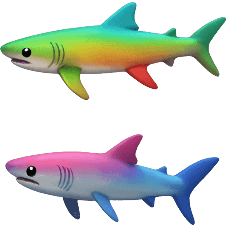 Rainbow shark emoji