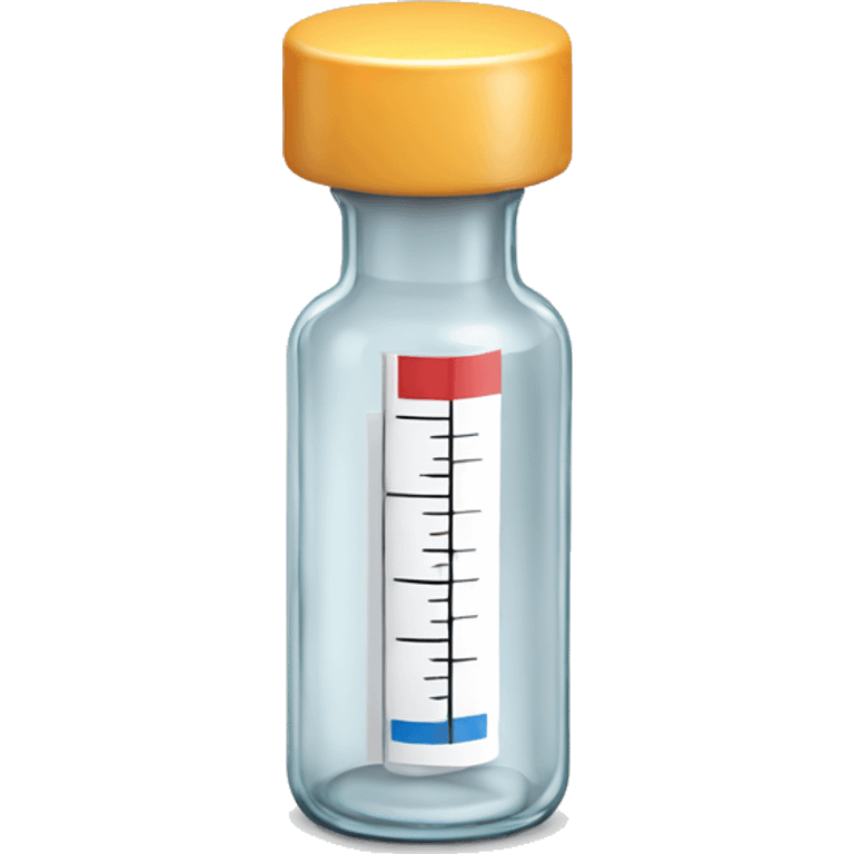 Clear glass insulin vial with a plain label emoji