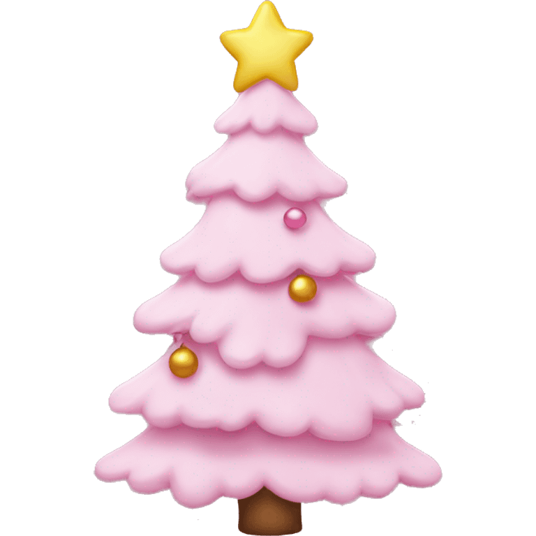 hello kitty pink christmas tree emoji