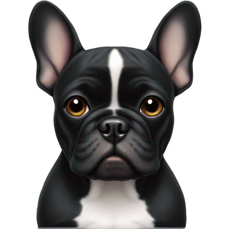 Black French bulldog  emoji