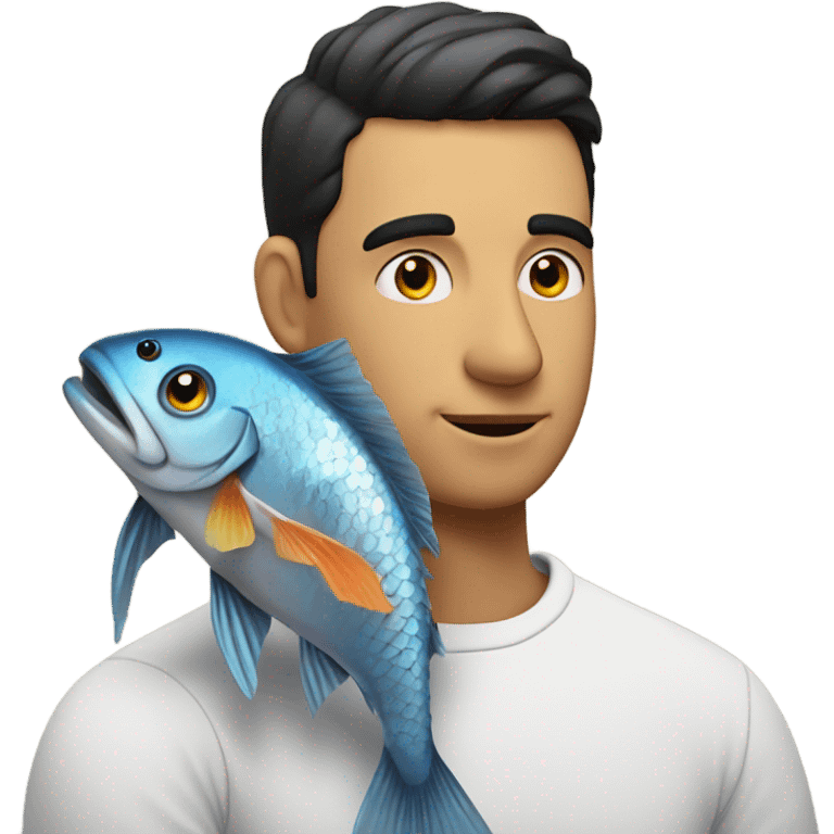 A fish on man emoji