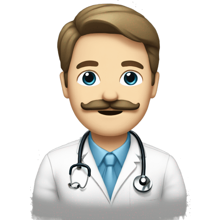 doctor with moustaches caucasian emoji