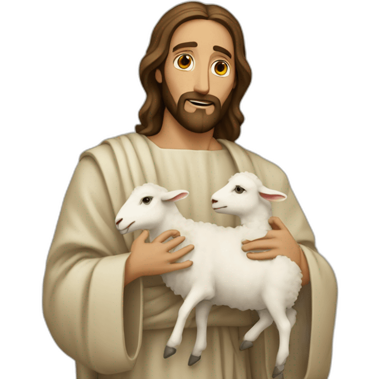 Jesus-Christ et mouton emoji