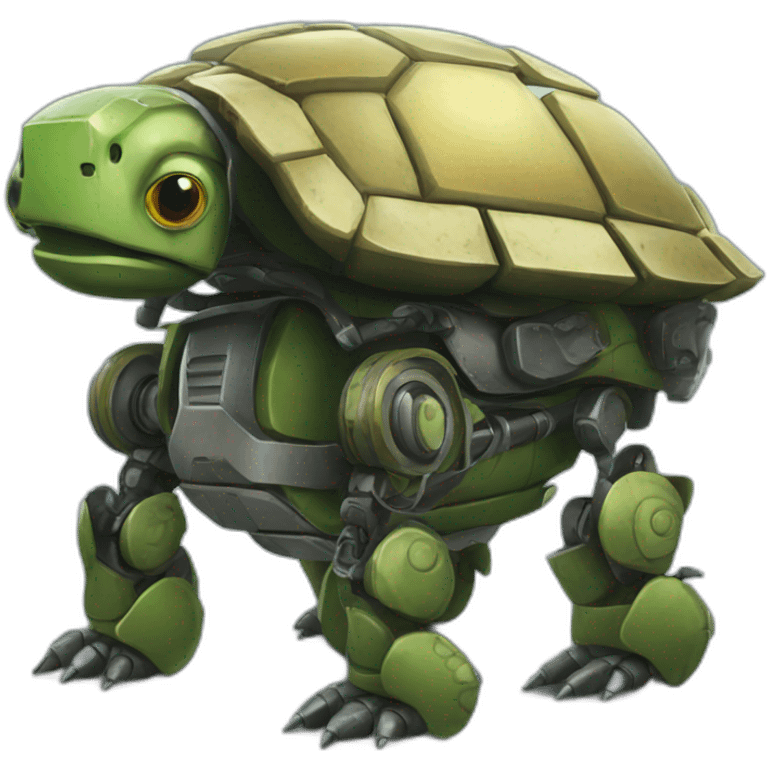 A robot armored turtle emoji