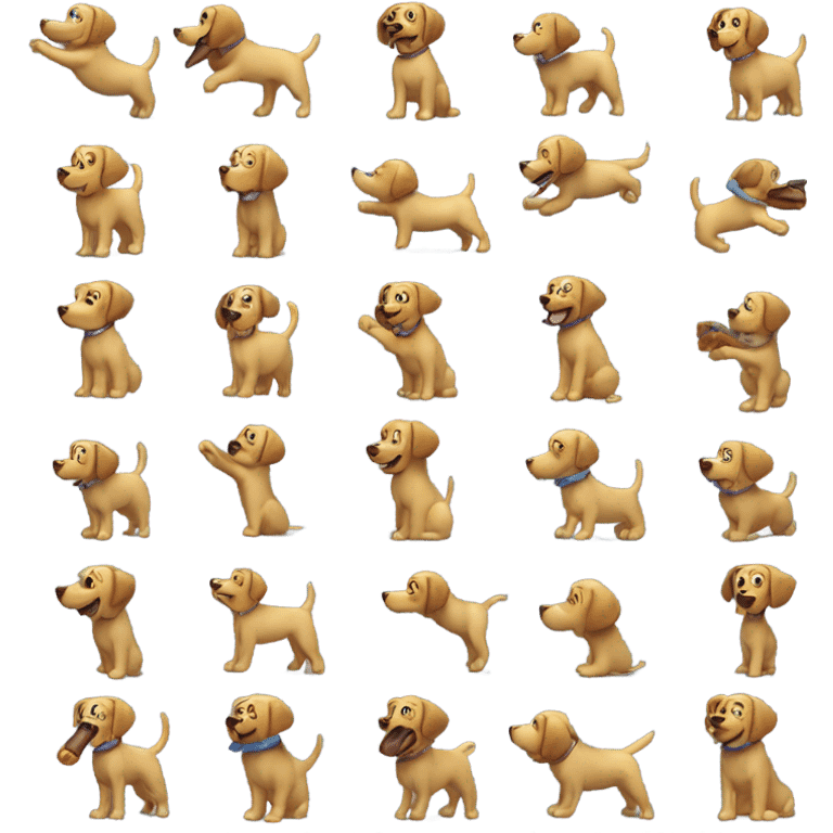 a dog throwing her squeaky toy in the air emoji