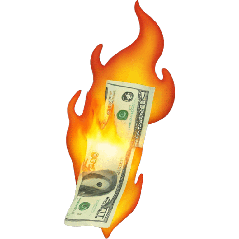 Money on fire emoji