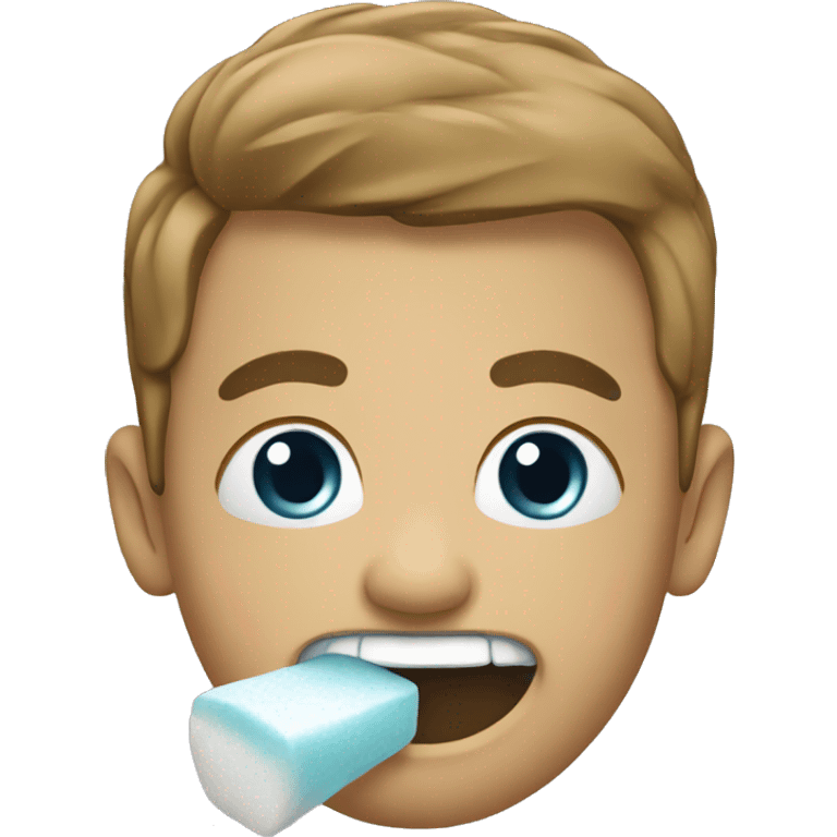 Holding gum emoji