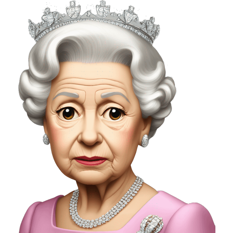 queen Elizabeth II young sad emoji