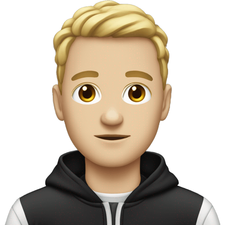 White peopole wearing tracksuit black emoji