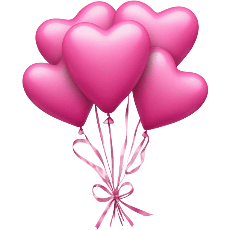 pink heart balloon bouquet  emoji