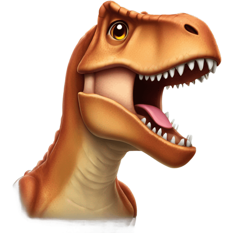 T-Rex in loves emoji