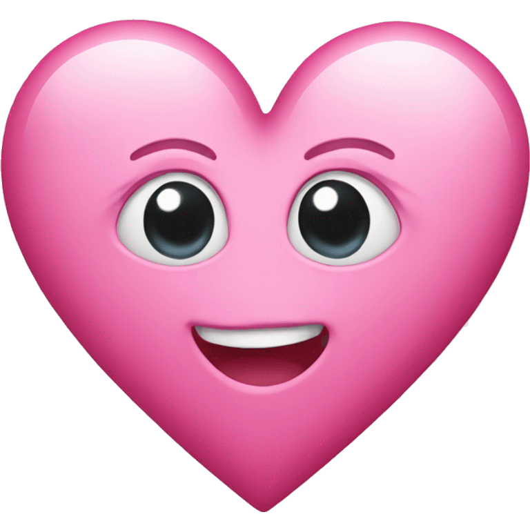 A pink heart with i love you in it emoji