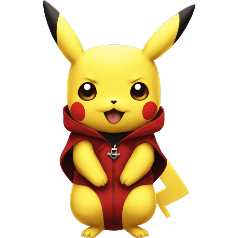 pikachu goth red emoji