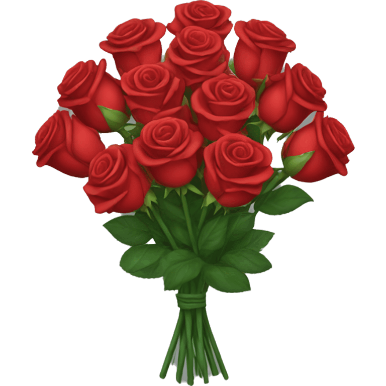 Red rose bouquet emoji