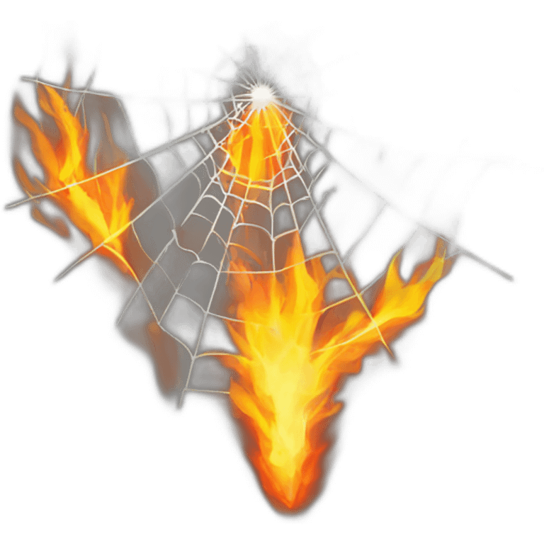 spider-web-on-fire emoji