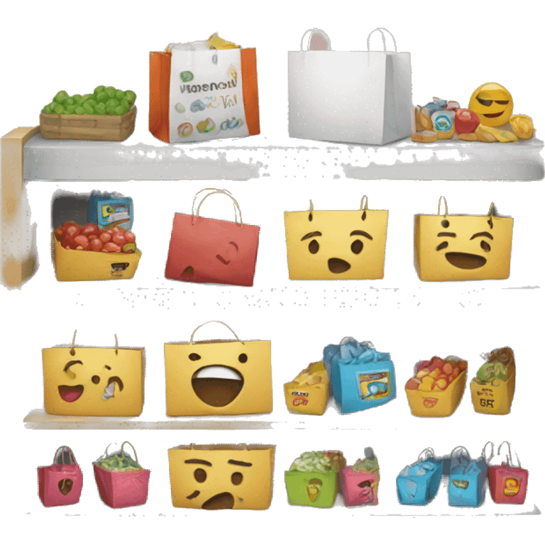 Shopping with repeat icon emoji