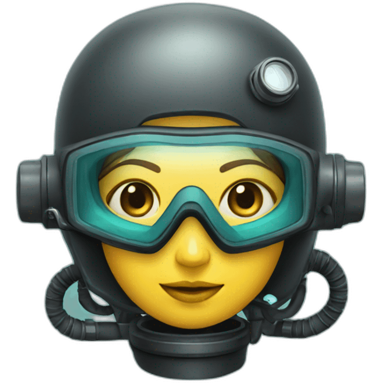 female deep sea diver emoji