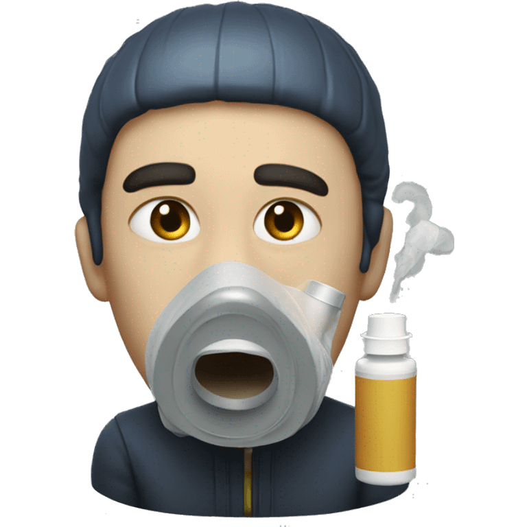 International art thief with an inhaler emoji