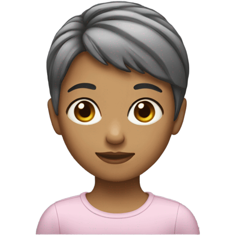 Girl with short hair emoji