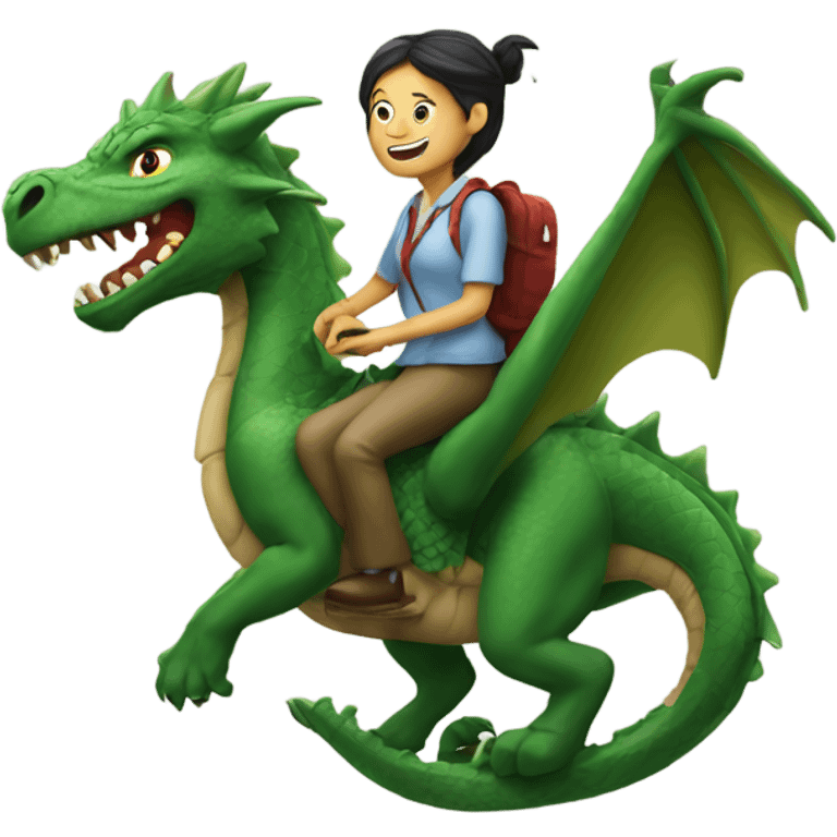 Your mom riding a dragon to your school emoji