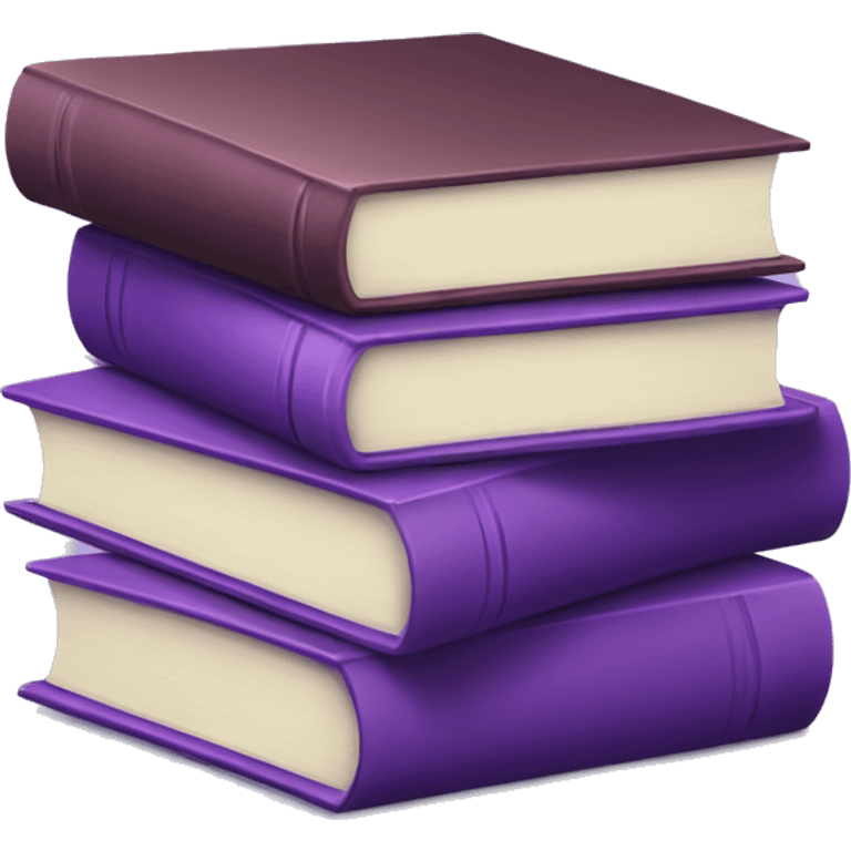 Stack of purple books emoji