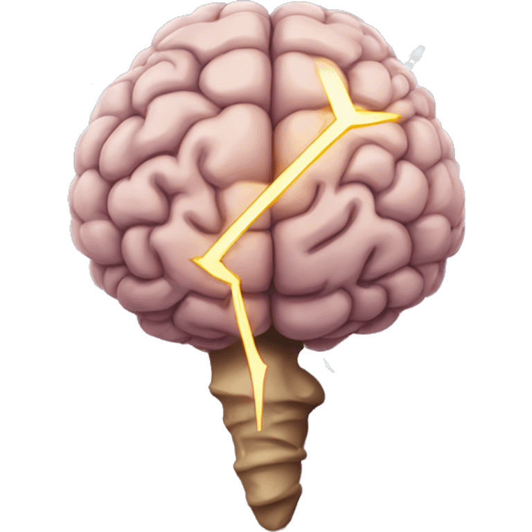 Brain with lightnings emoji