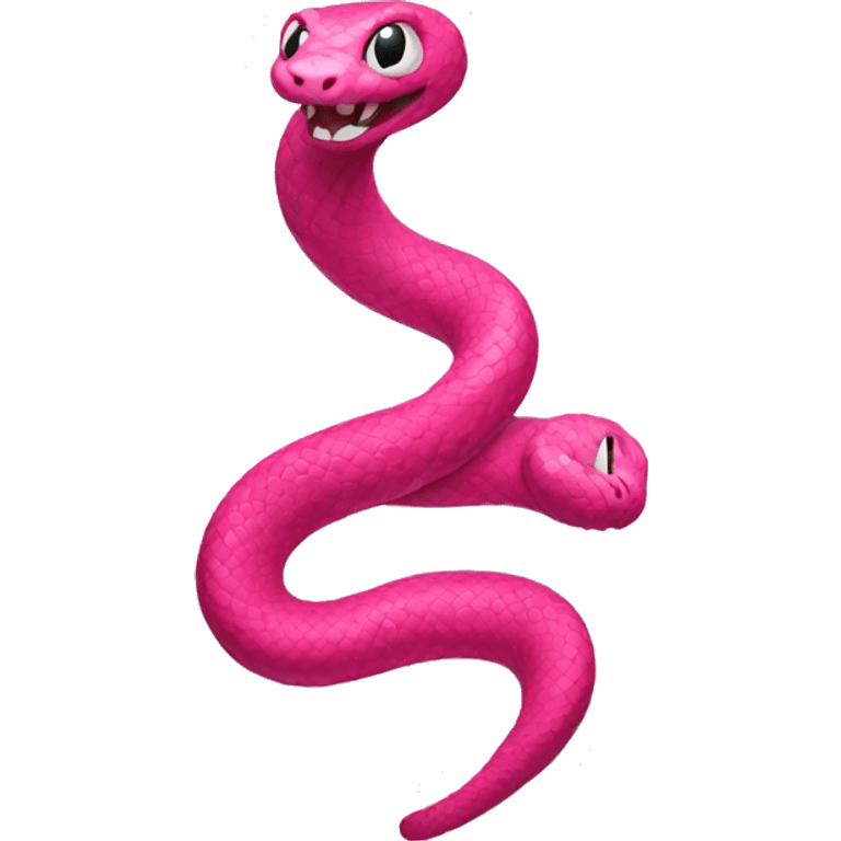 Christmas pink snake emoji