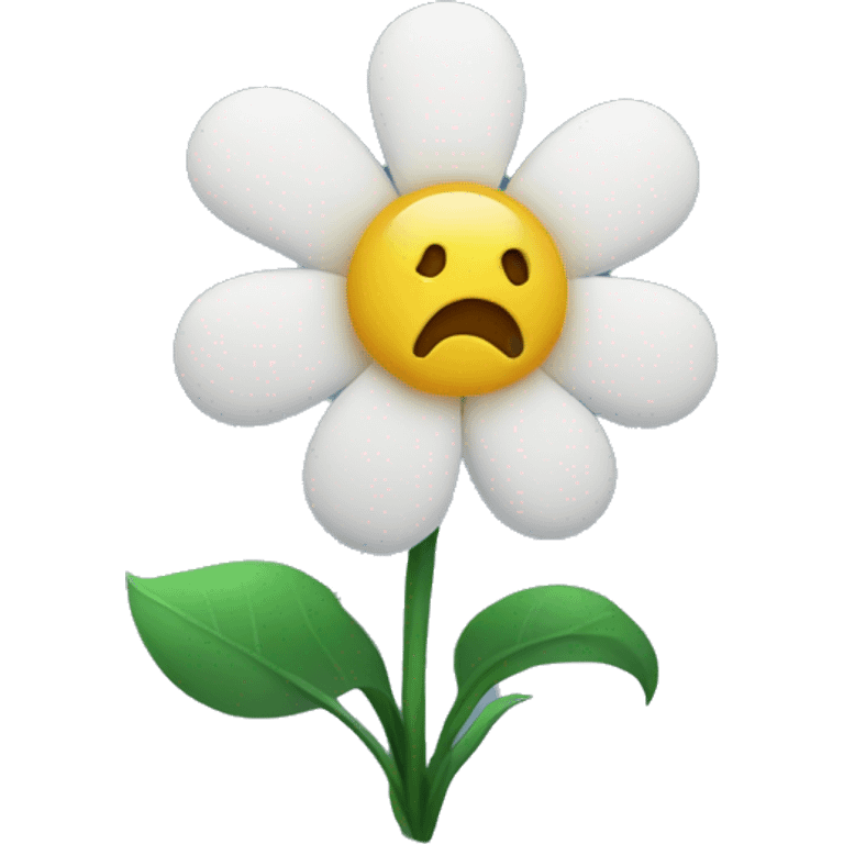 lonely flower in snow emoji