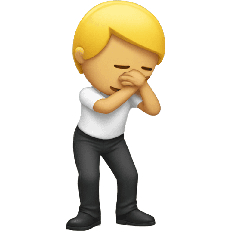 A person bowing down to an audience  emoji