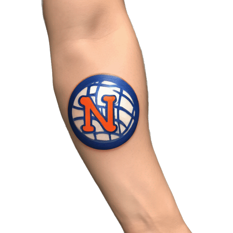 Ny Mets tattoo on arm emoji