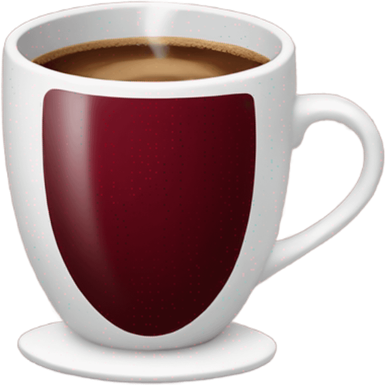 cup of coffee in burgundy cup emoji